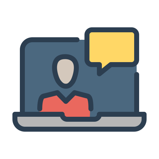Call to parents, communication, screen, skype icon